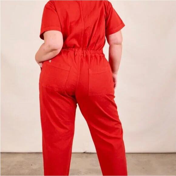 Big Bud Press Mustang Red Coveralls Short Sleeve Jumpsuit Women Size XL Sold Out - Picture 3 of 16